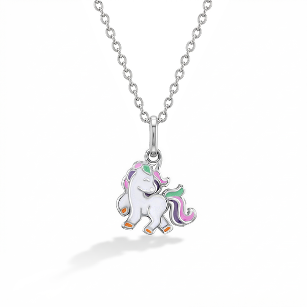 Fancy Unicorn Girls Pendant Necklace