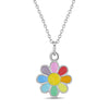 Flower Power Toddler/Kids/Girls Necklace Enamel - Sterling Silver