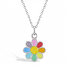 Flower Power Toddler/Kids/Girls Necklace Enamel - Sterling Silver