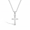 Teenie Tiny Cross 12mm Toddler/Kids/Girls Necklace Religious - Sterling Silver