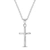 Modern Crucifix Cross Kids / Boy's / Boys Pendant/Necklace - Sterling Silver