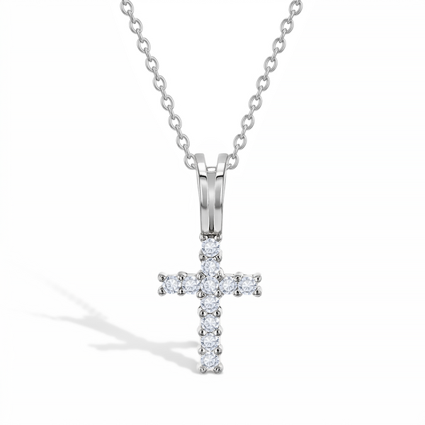 CZ Cross Children's Pendant Necklace