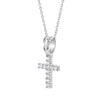 CZ Cross 14mm Toddler/Kids/Girls Necklace Religious - Sterling Silver