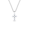 Tiny Pearl Cross 13mm Toddler/Kids/Girls Necklace Religious - Sterling Silver