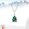 Festive Christmas Tree Kids / Children's / Girls Pendant/Necklace Enamel - Sterling Silver