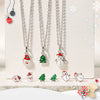 Festive Christmas Tree Kids / Children's / Girls Pendant/Necklace Enamel - Sterling Silver