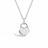 Locked Heart Kids / Children's / Girls Pendant/Necklace - Sterling Silver