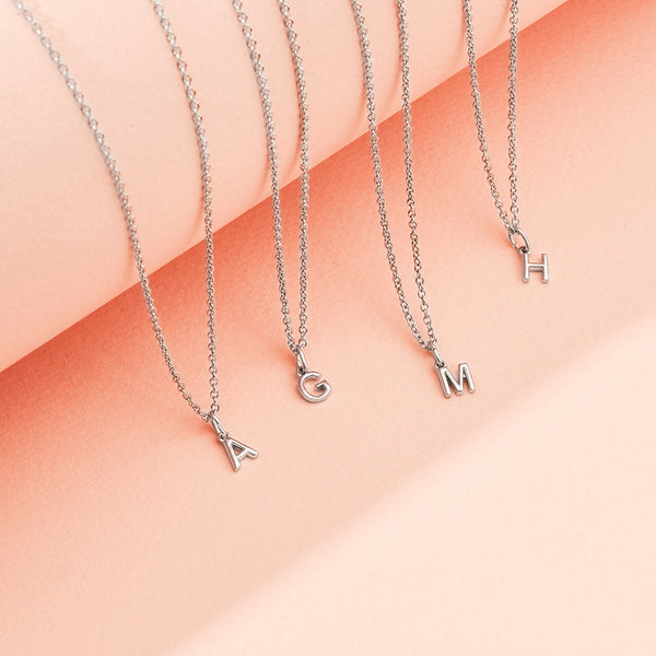 Tiny Initial Letter Pendant For Girls