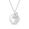 Heart Charmed Engravable  Kids / Girls Pendant/Necklace - Sterling Silver