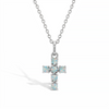 Opal Cross Kids / Children's / Girls Pendant/Necklace - Sterling Silver