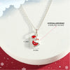 Christmas Santa Kids / Girls Pendant/Necklace Enamel - Sterling Silver