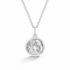Guardian Angel Medal 11mm Toddler/Kids Necklace Religious - Sterling Silver