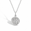 Saint Benedict Medal 13mm Toddler/Kids Necklace Religious - Sterling Silver