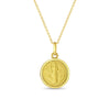 Saint Benedict Medal 13mm Toddler/Kids Necklace Religious - Gold Plated Sterling Silver