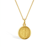 Saint Benedict Medal 13mm Toddler/Kids Necklace Religious - 14k Gold Over Sterling Silver