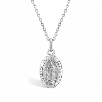 Our Lady of Guadalupe Toddler/Kids Necklace Religious - Sterling Silver