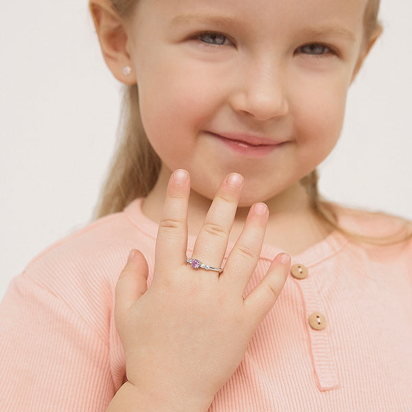 My First Solitaire Girls Ring