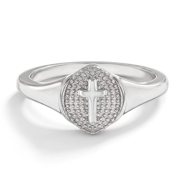 Signet Cross Childrens Ring
