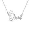 Princess Custom Name Kids / Children's Necklace - Sterling Silver