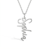 Custom Heart Ring Name Kids / Children's Necklace - Sterling Silver