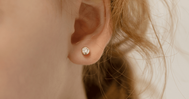 14K Yellow Gold White CZ Star Screw Back Earrings For Children Of Ages –