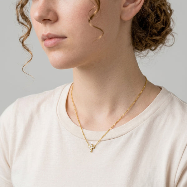CZ Cross Teen's Necklace