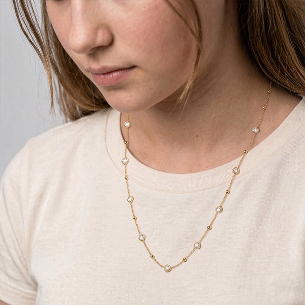 Polished Heart Station Teen's Necklace