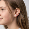 A Band of Stars Teen Earrings Screw Back - Sterling Silver