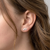 A Band of Stars Teen Earrings Screw Back - Sterling Silver