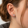 Mother of Pearl Heart Teen Earrings - Sterling Silver