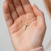 14k Gold Thin Tube Cross Teen Pendant