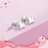 Classic Polished Heart Toddler / Kids Earrings Screw Back - Sterling Silver
