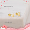 14k Gold Heart Lock Kids / Girls Safety Screw Back Earrings