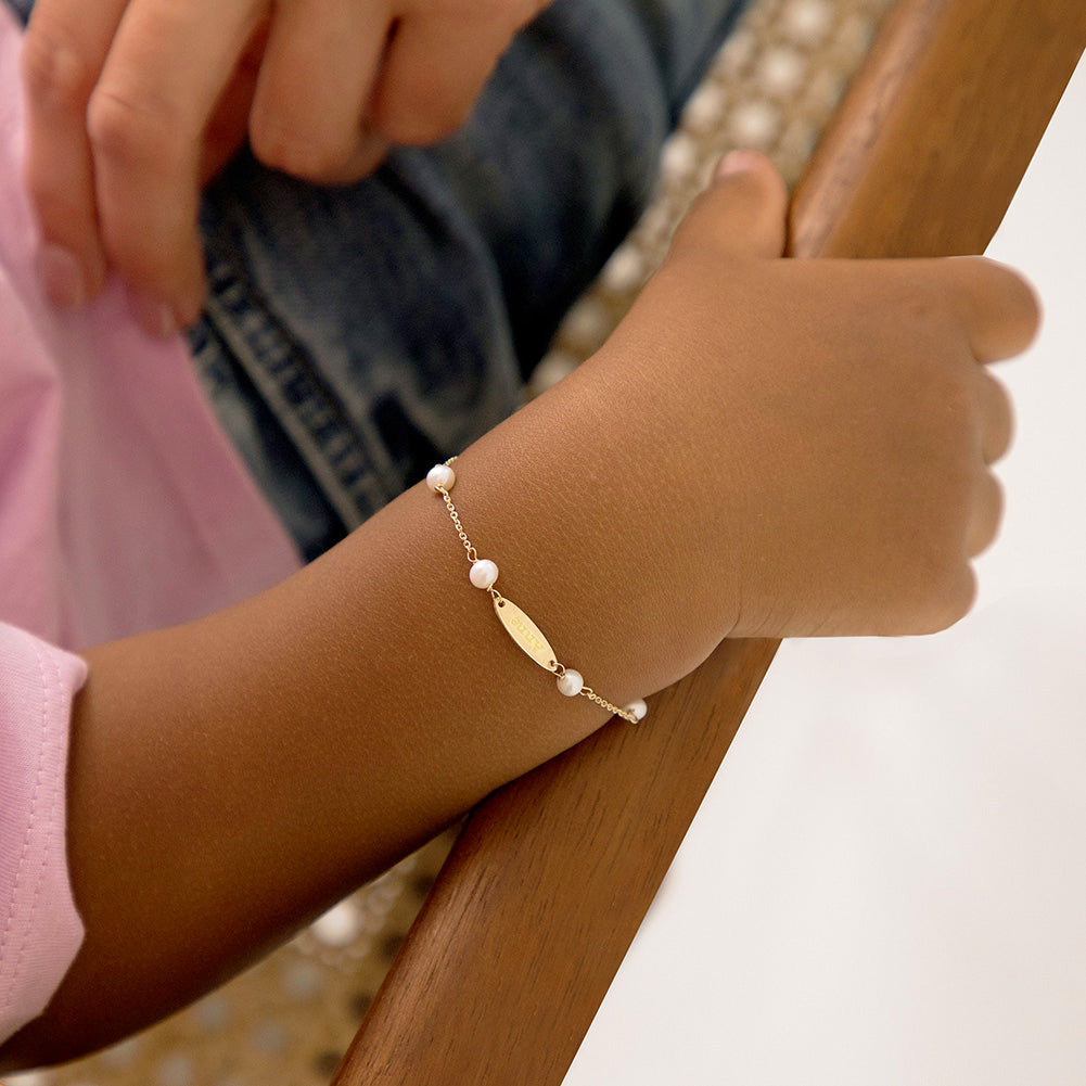 Child's Gold Monogram Bracelet