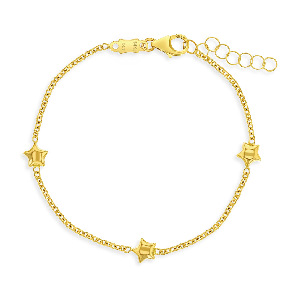 Curb Link Bracelet for Kids in 10K Solid Gold | Las Villas Jewelry