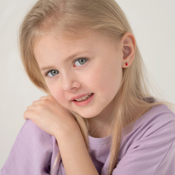 14k Summer Strawberry Earrings for Girls