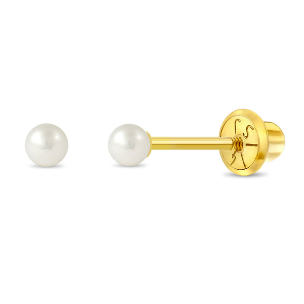 14k Classic Cultured Pearl Children's Earrings