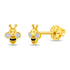 The Baby Clear Bee Earrings in Platinum (Clip)