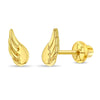 14k Gold Feathered Wings Women's Earrings
