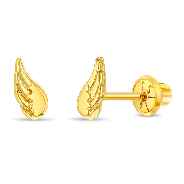 14k Angel Wings Children's Earrings