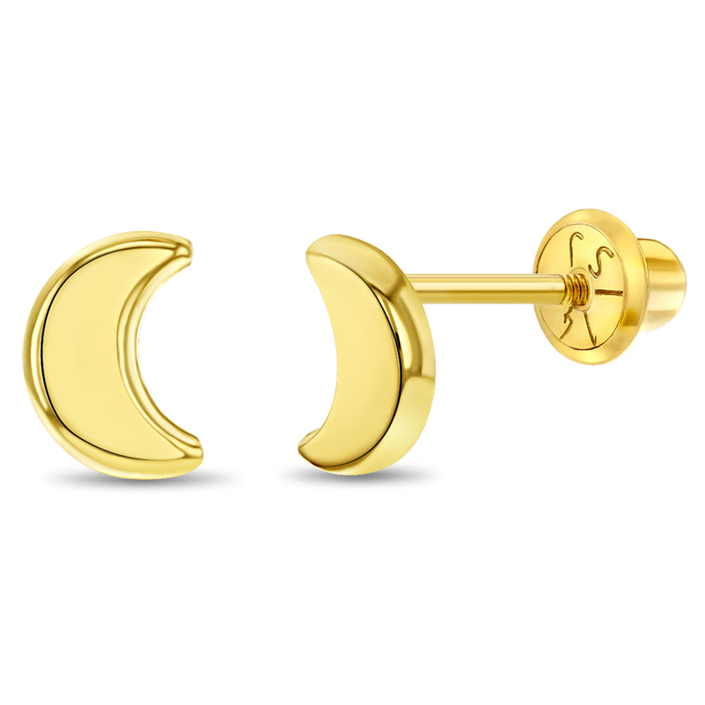 Moon and Star Stud Earrings - Luna & Stella