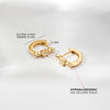 14k Gold Polished Front CZ Clear 6mm Baby / Toddler / Kids Earrings Hoop