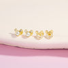 14k Gold CZ Encrusted Mouse Kids / Children's / Girls Earrings Safety Screw Back