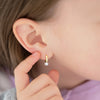 14k Gold Tiny Freshwater Cultured Pearl 7mm Baby / Toddler / Kids Earrings Hoop