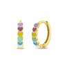 18k Gold Heart Cascade Kids / Children's / Girls Earrings Hoop Enamel