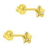 14k Gold Genuine Diamond Star Baby / Toddler / Kids Earrings Safety Screw Back