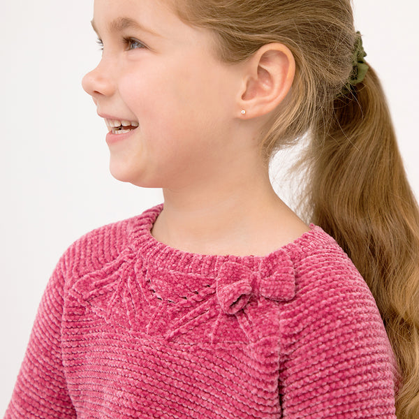 14k Prong Set Diamond Little Girl Earrings