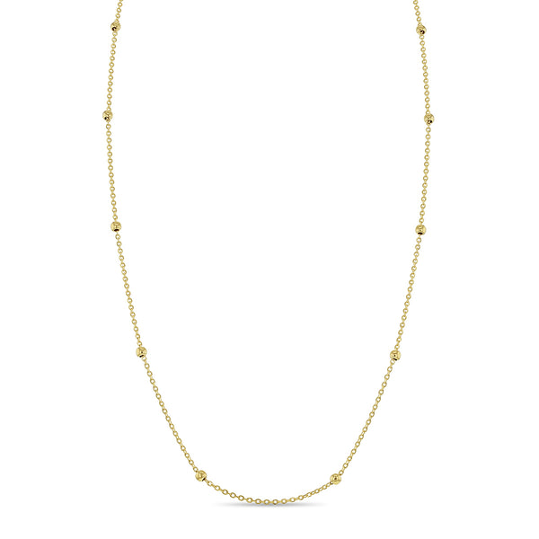 14k Simple Polished Satellite Kids Necklace