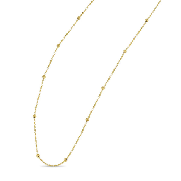 14k Simple Polished Satellite Kids Necklace