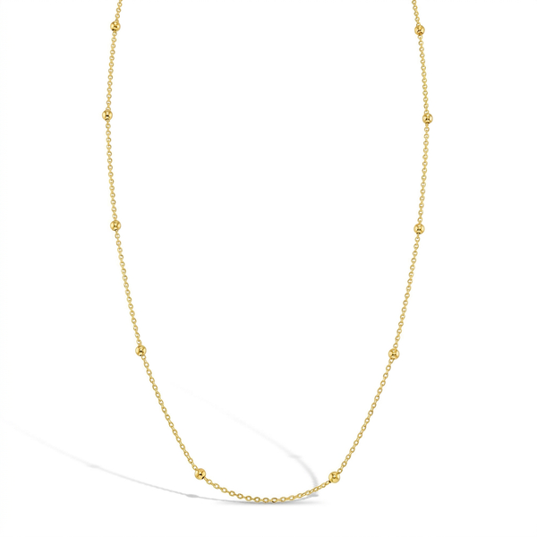 14k Simple Polished Satellite Kids Necklace